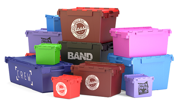 Branded Crates and personalised Various Colours