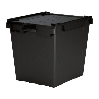 IT6 Lidded Computer Crate Black 165L